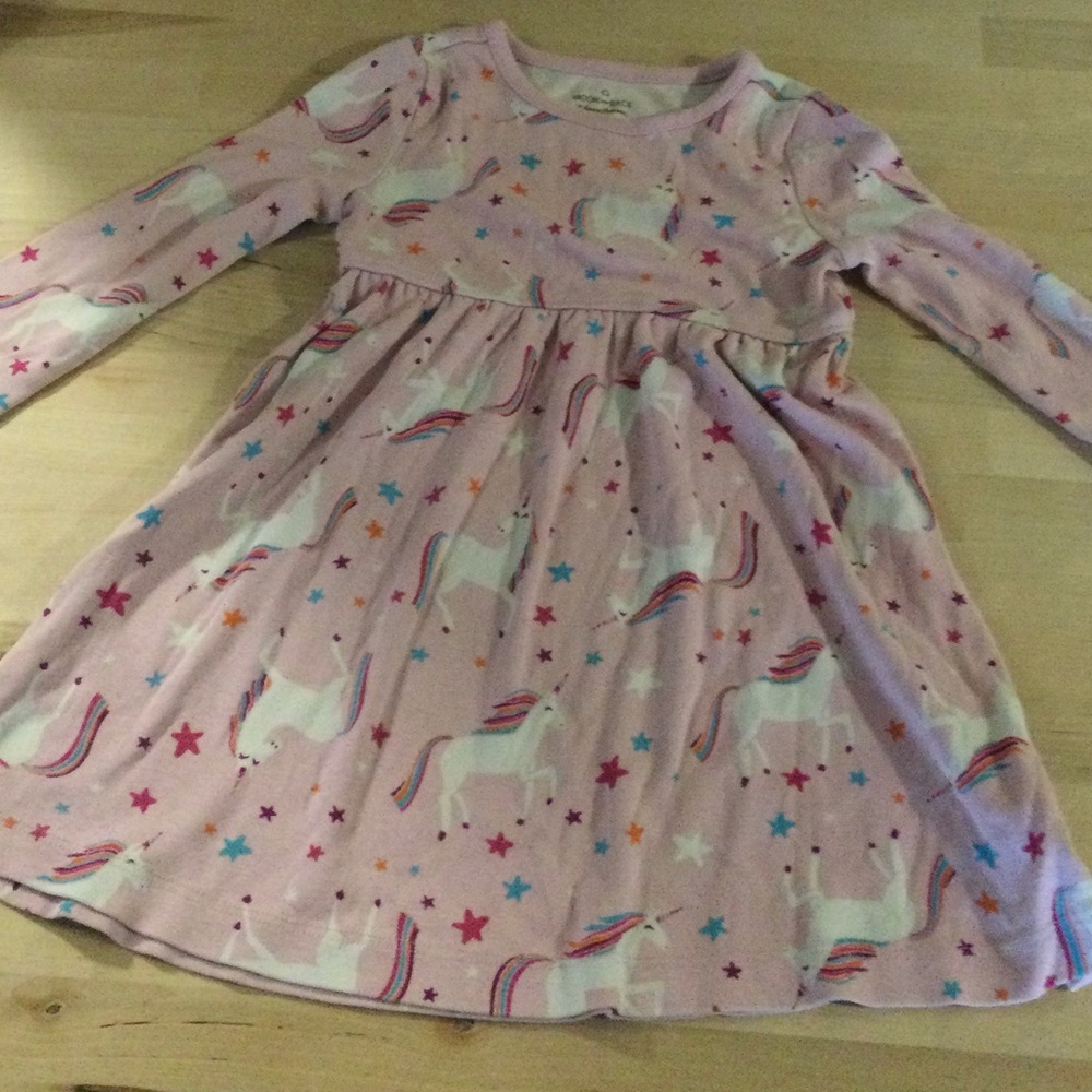 Hanna Andersson Light Pink Unicorn and Star Dress